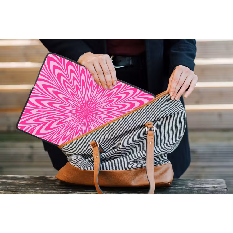 Laptophoes - Patroon - Optisch - Roze — 4