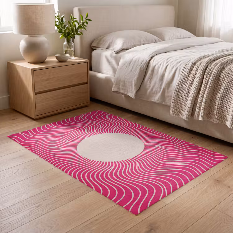 Vloerkleed - Abstract - Patroon - Roze — 5