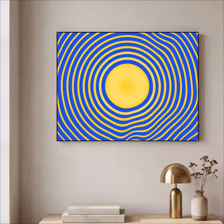 Art Frame - Abstract patroon - Blauw — 5