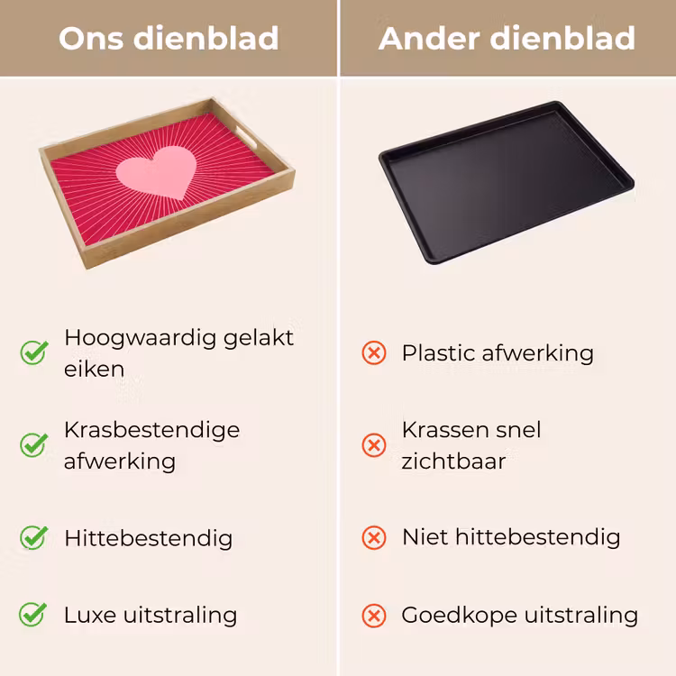 Dienblad - Hart - Stralen - Liefde - Abstract - Roze — 3