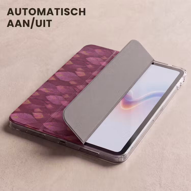 iPad hoes - Bladeren - Patroon - Burgundy — 5