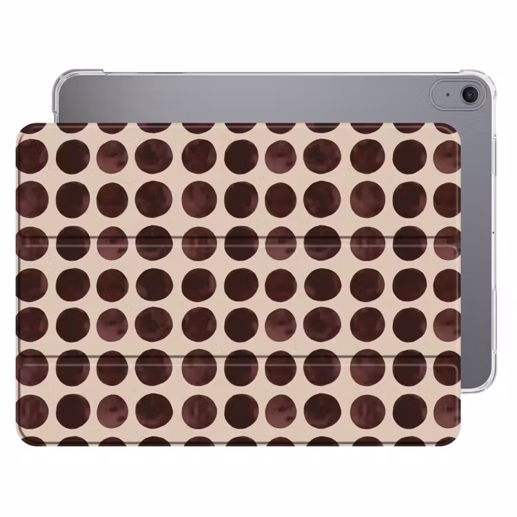 iPad hoes - Stippen - Patroon - Bruin — 1