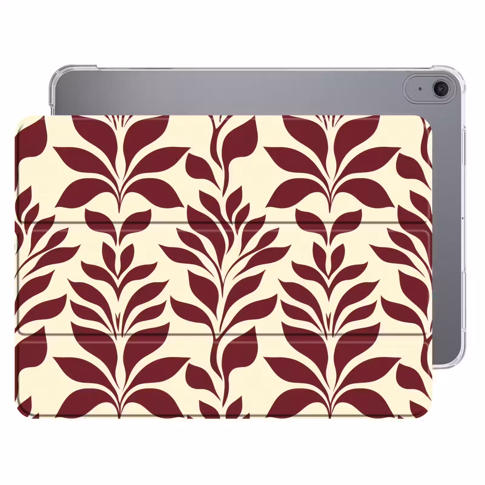 iPad hoes - Abstract - Bladeren - Burgundy — 1