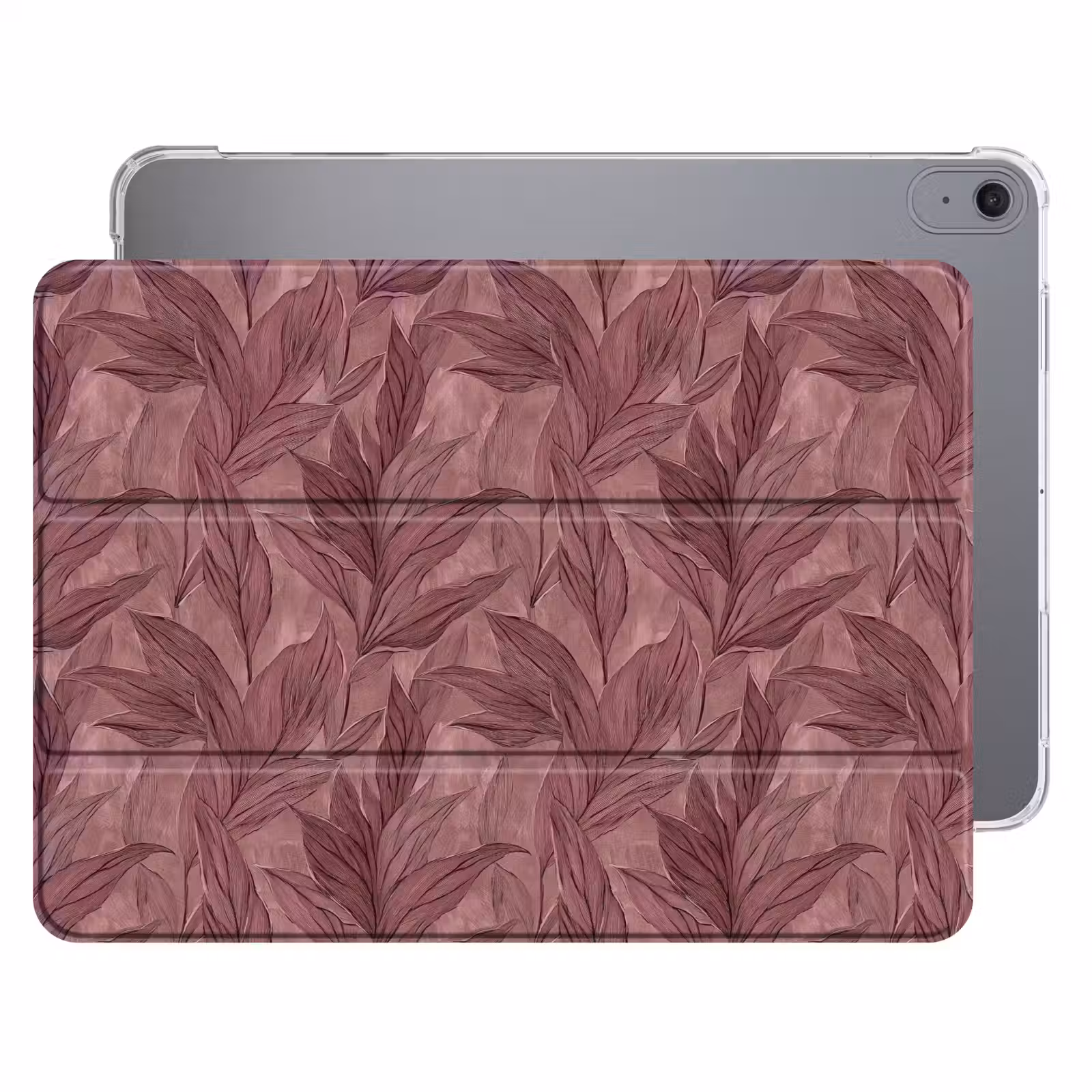 iPad hoes - Bladeren - Patroon - Paars — 1