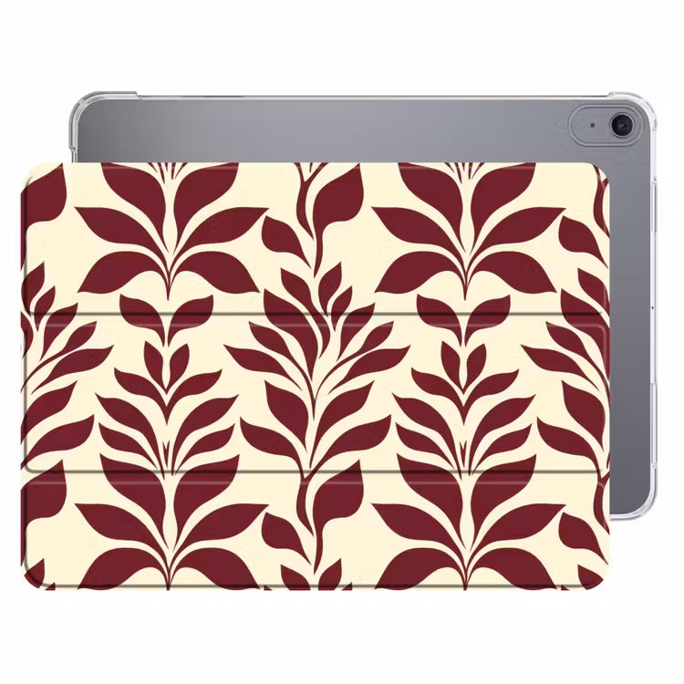 iPad hoes - Abstract - Bladeren - Burgundy — 1