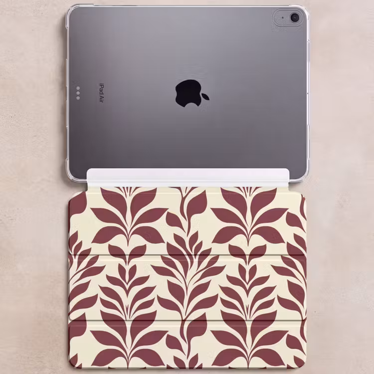 iPad hoes - Abstract - Bladeren - Burgundy — 6