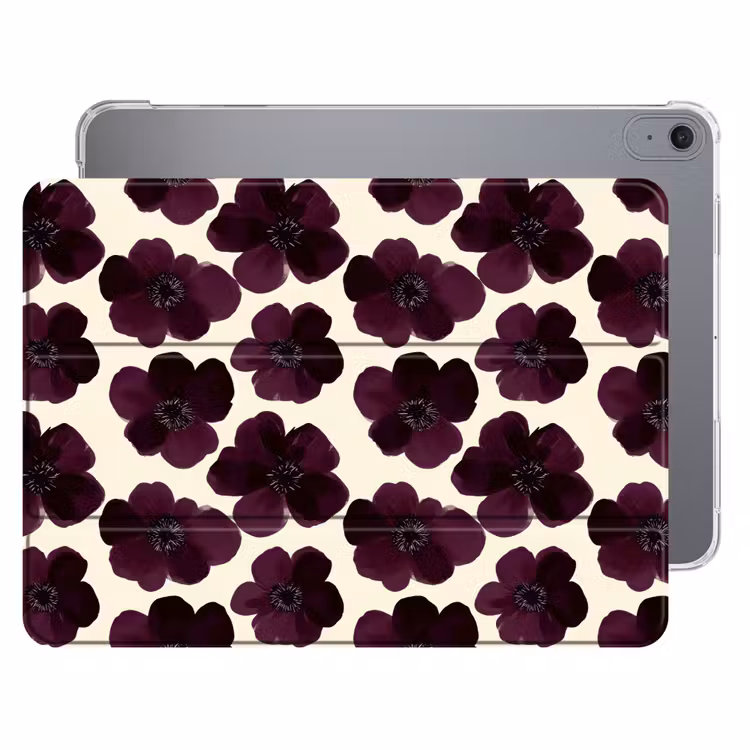 iPad hoes - Bloemen - Aquarel - Paars — 1