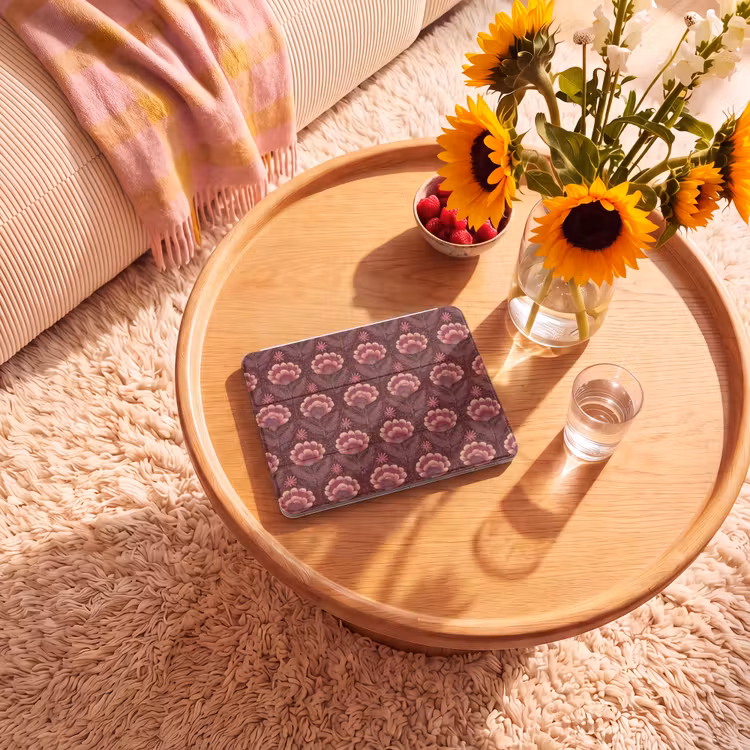 iPad hoes - Bloemen - Waaier - Paars — 2