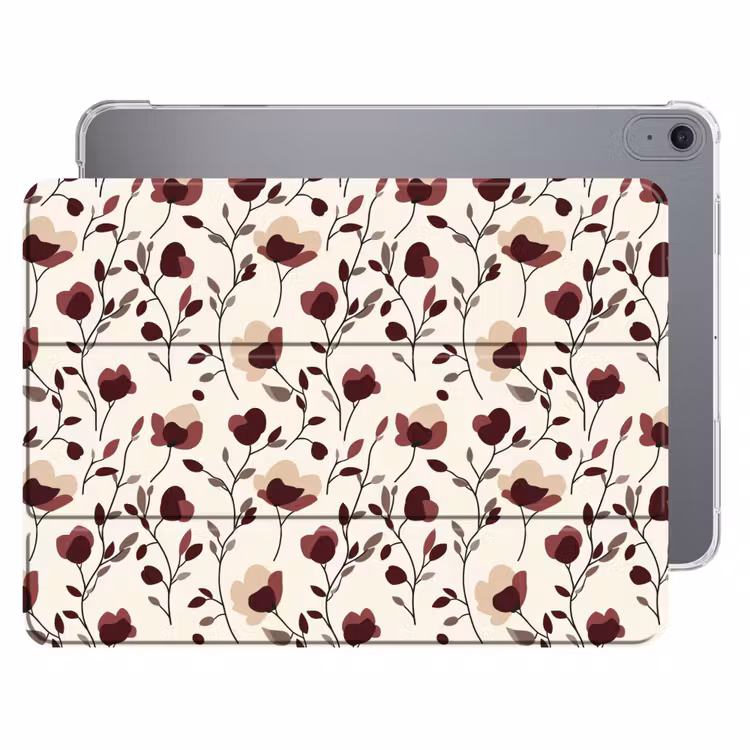 iPad hoes - Bloemen - Botanisch - Bordeaux — 1