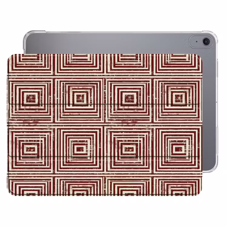 iPad hoes - Geometrisch - Patroon - Rood — 1