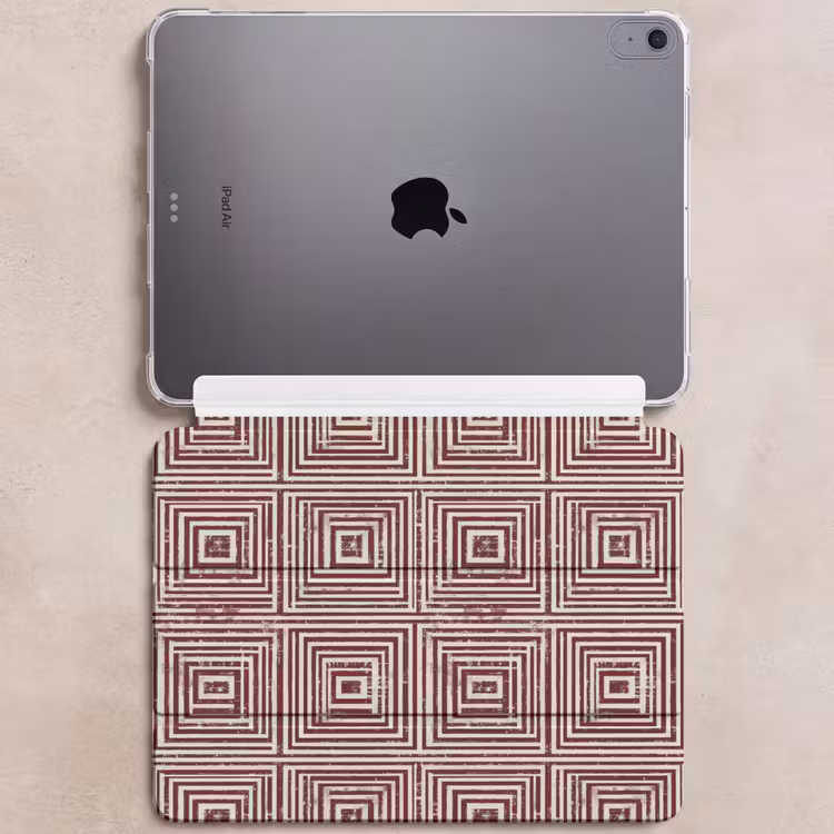 iPad hoes - Geometrisch - Patroon - Rood — 6