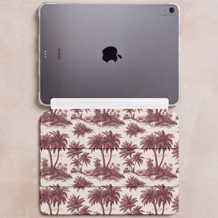 iPad hoes - Tropisch - Geometrisch - Bordeauxrood — 6