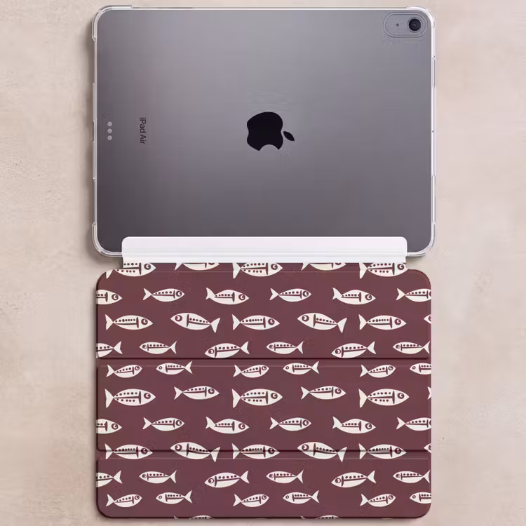 iPad hoes - Vissen - Grafisch - Patroon - Donker — 6