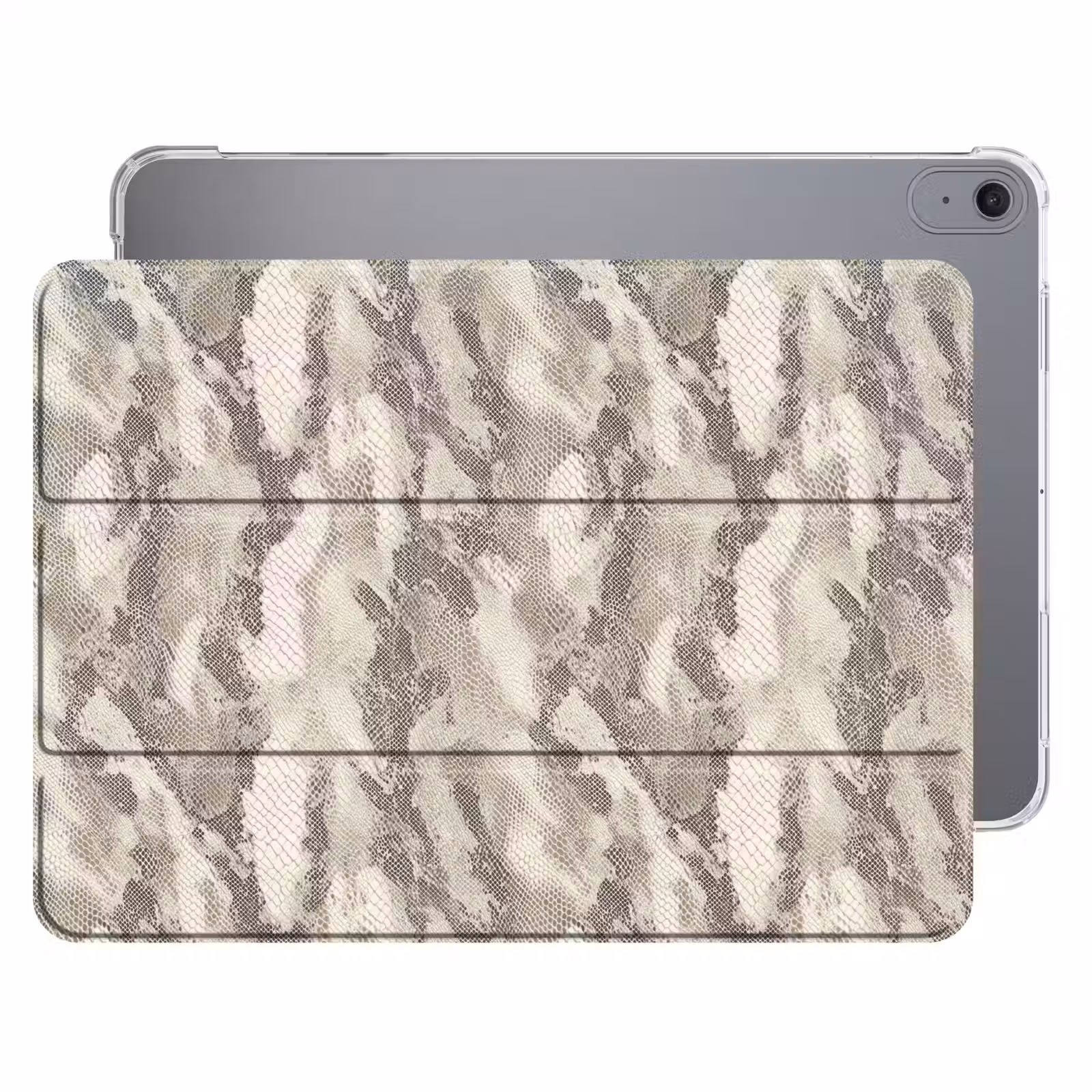 iPad hoes - Slang - Patroon - Taupe — 1