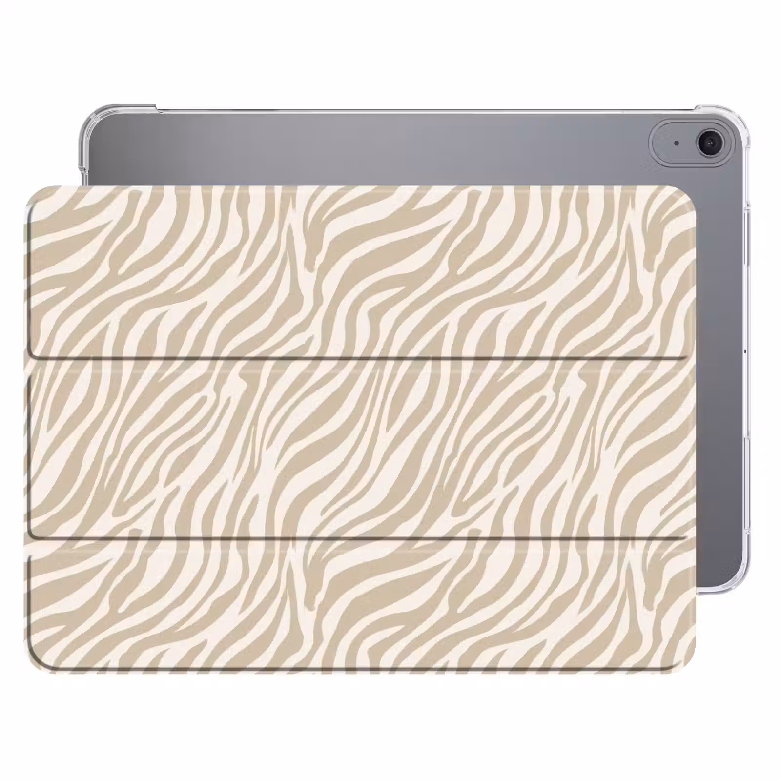 iPad hoes - Zebra - Patroon - Beige — 1