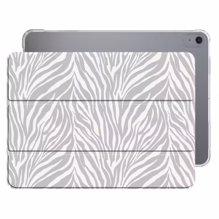 iPad hoes - Zebra - Motief - Grijs — 1