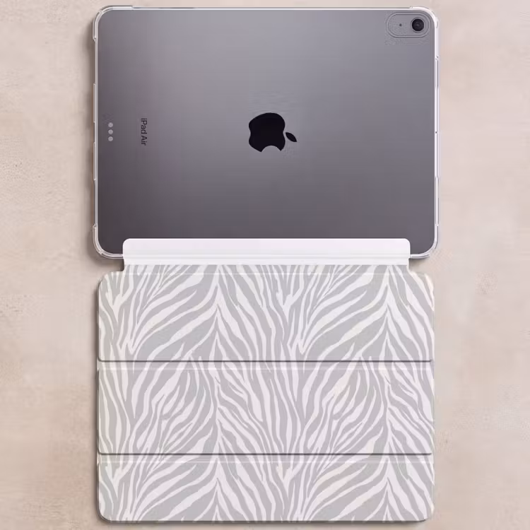 iPad hoes - Zebra - Motief - Grijs — 6