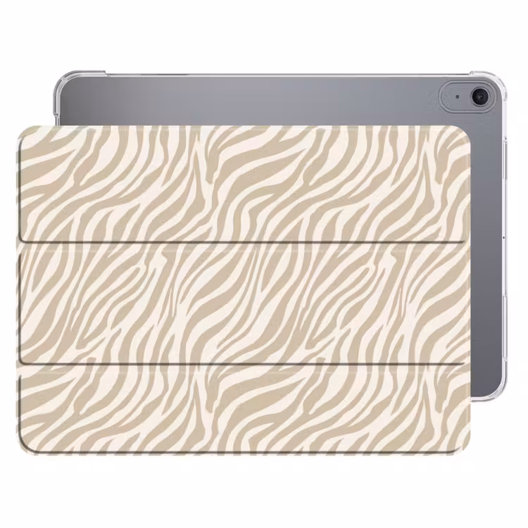 iPad hoes - Zebra - Patroon - Beige — 1