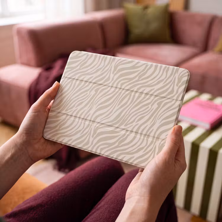 iPad hoes - Zebra - Patroon - Beige — 4