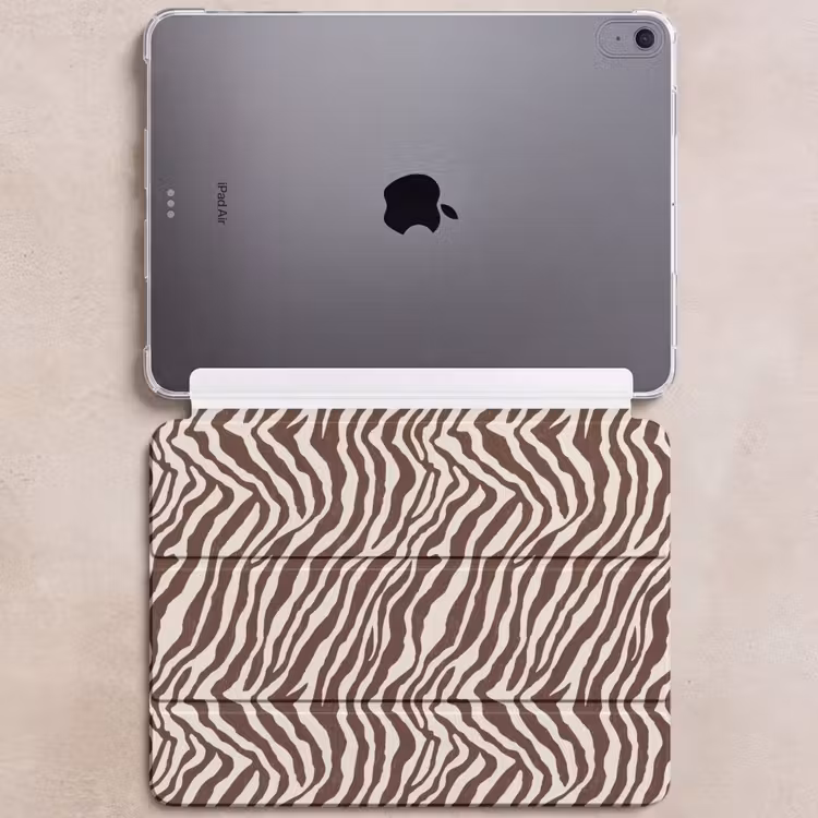 iPad hoes - Zebra - Patroon - Zwart - Wit — 6