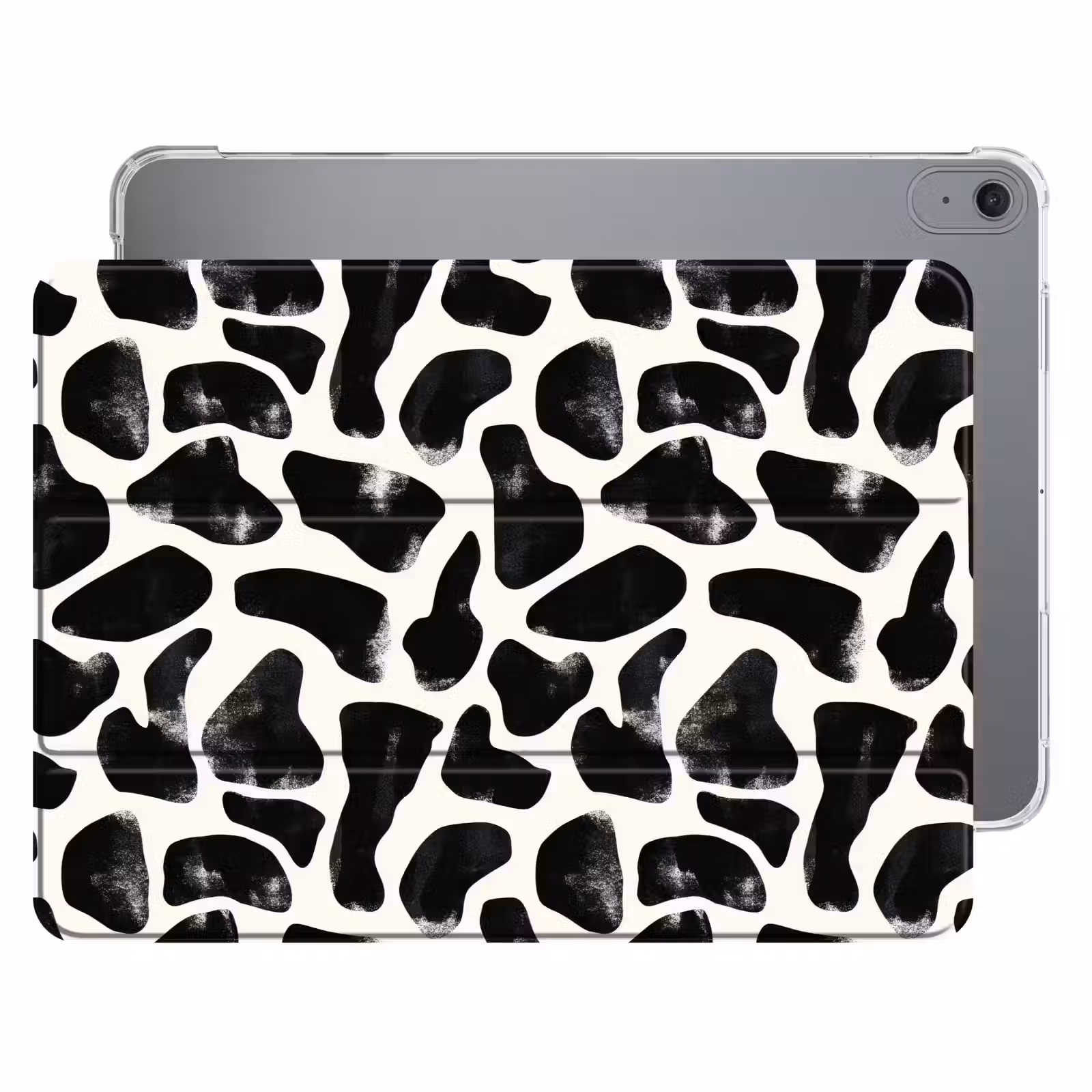 iPad hoes - Dierenpatroon - Vlekken - Zwart - Wit — 1