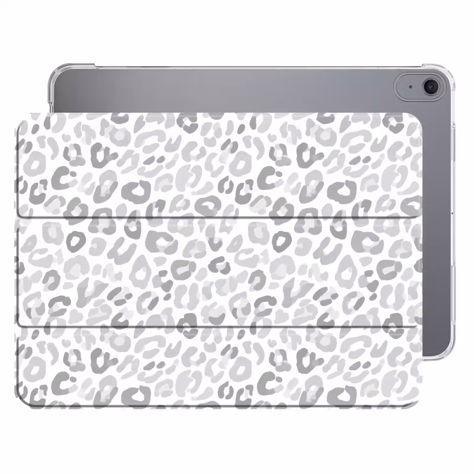 iPad hoes - Luipaard - Motief - Grijs — 1