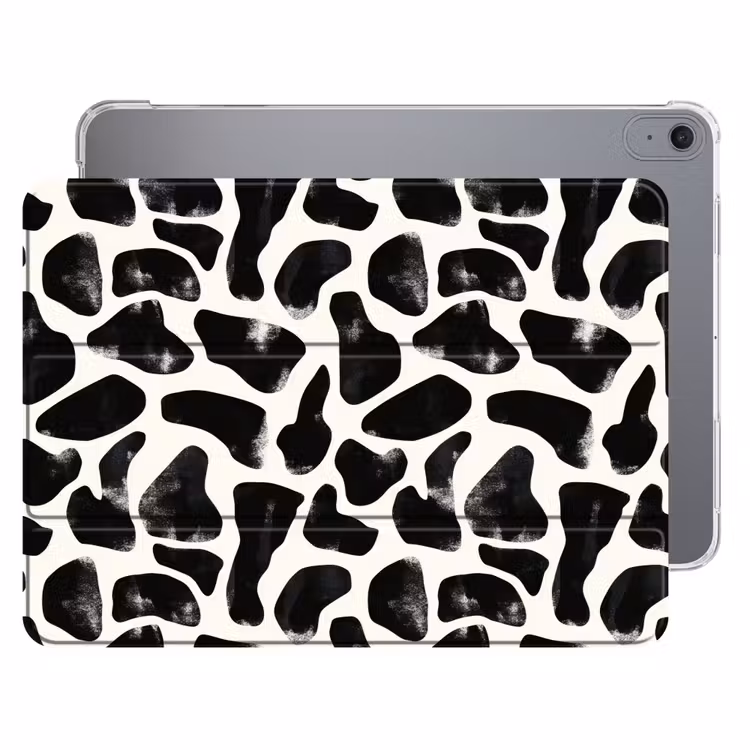 iPad hoes - Dierenpatroon - Vlekken - Zwart - Wit — 1