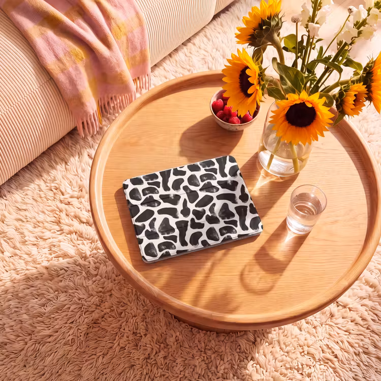 iPad hoes - Dierenpatroon - Vlekken - Zwart - Wit — 2