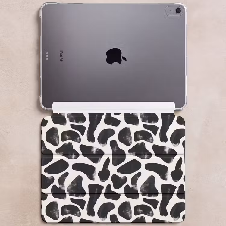 iPad hoes - Dierenpatroon - Vlekken - Zwart - Wit — 6
