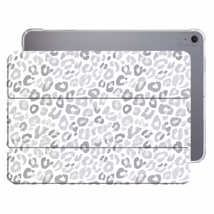 iPad hoes - Luipaard - Motief - Grijs — 1