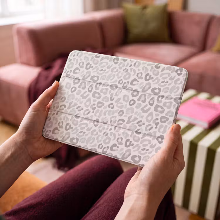 iPad hoes - Luipaard - Motief - Grijs — 4