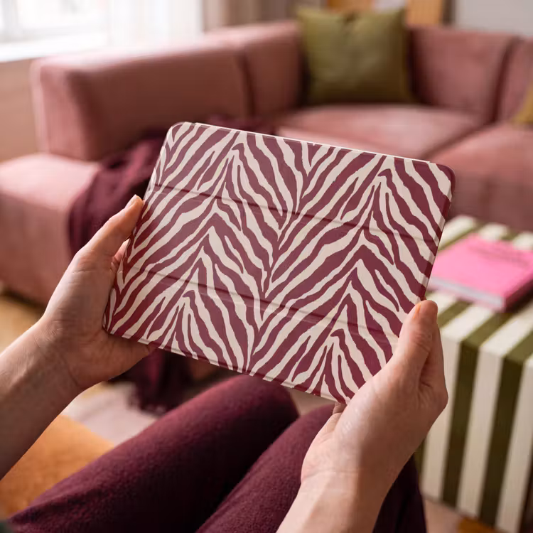 iPad hoes - Zebra - Motief - Bordeaux - Rood — 4