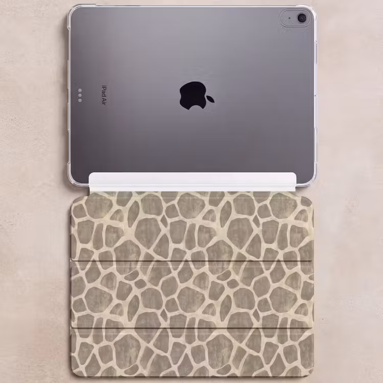 iPad hoes - Giraf - Patroon - Beige - Bruin — 6