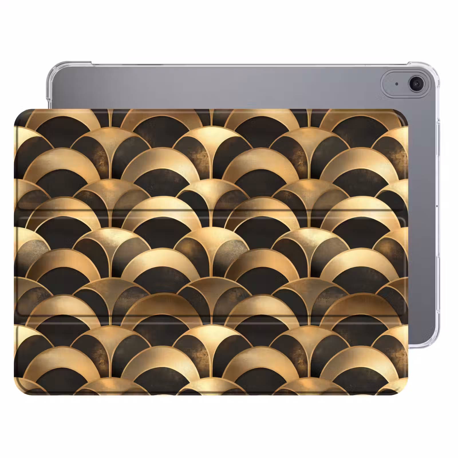 iPad hoes - Schubben - Structuur - Goud — 1