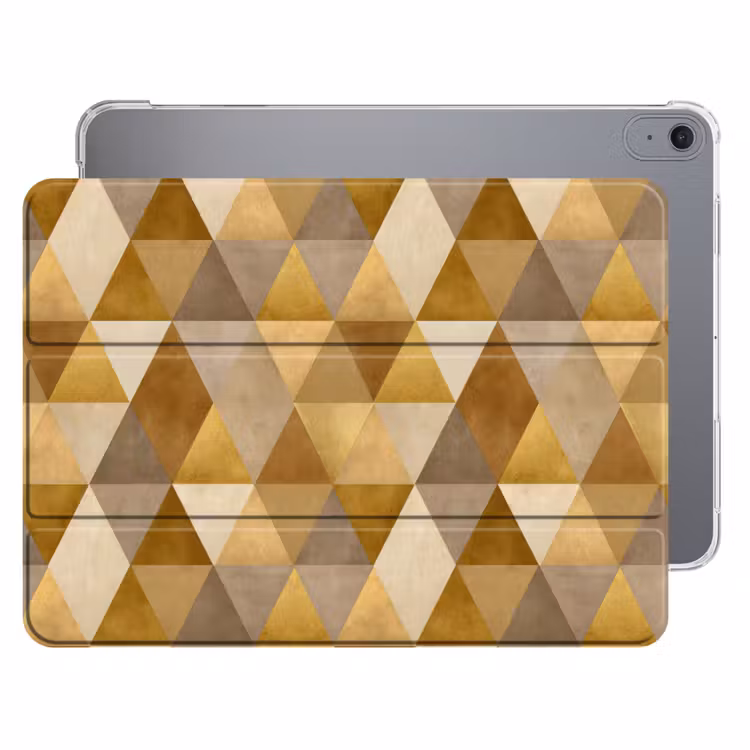 iPad hoes - Geometrisch - Driehoek - Goud — 1