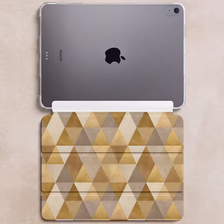iPad hoes - Geometrisch - Driehoek - Goud — 6