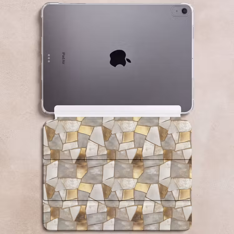iPad hoes - Mozaïek - Marmer - Goud — 6