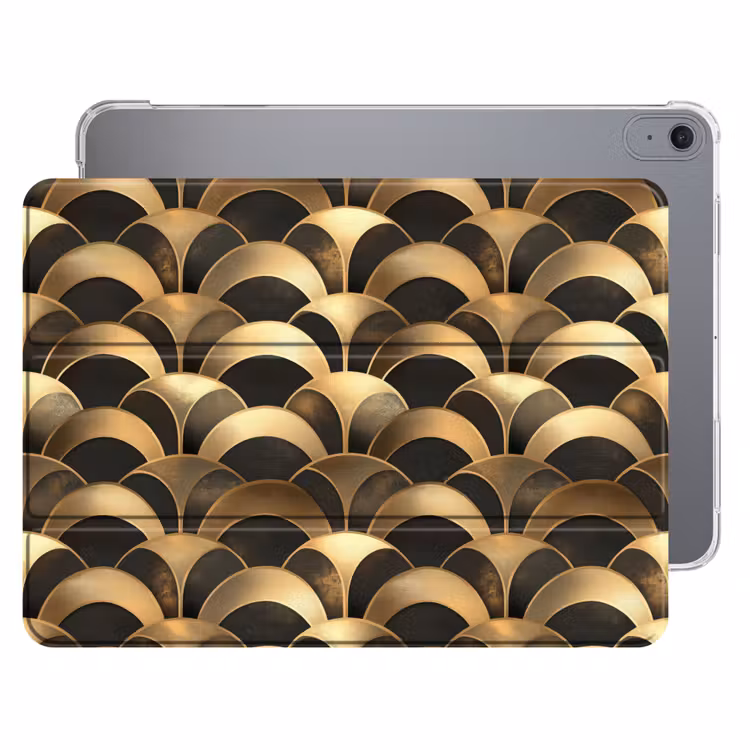 iPad hoes - Schubben - Structuur - Goud — 1