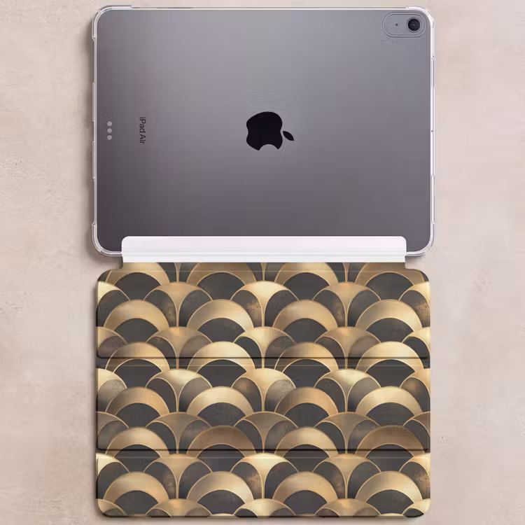 iPad hoes - Schubben - Structuur - Goud — 6