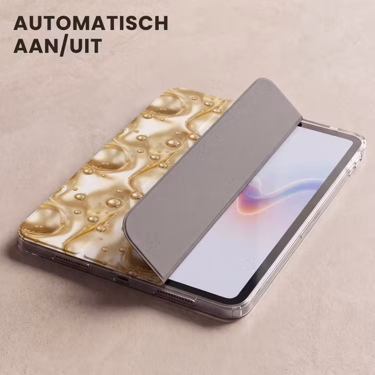 iPad hoes - Vloeibaar - Druppels - Goud — 5