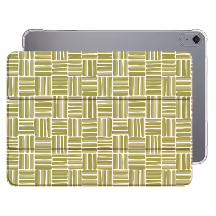 iPad hoes - Vlecht - Patroon - Groen — 1