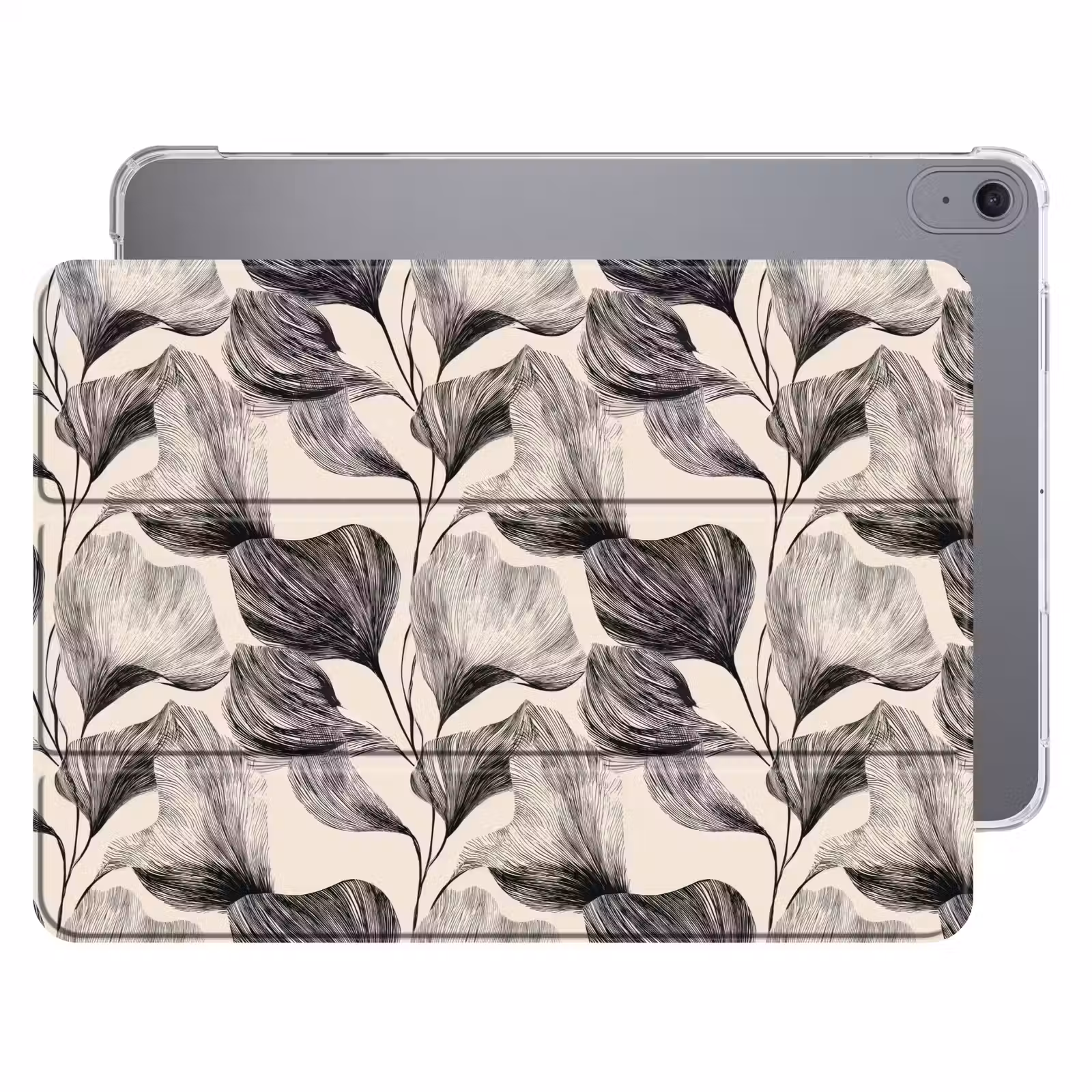 iPad hoes - Botanisch - Bladeren - Zwart — 1
