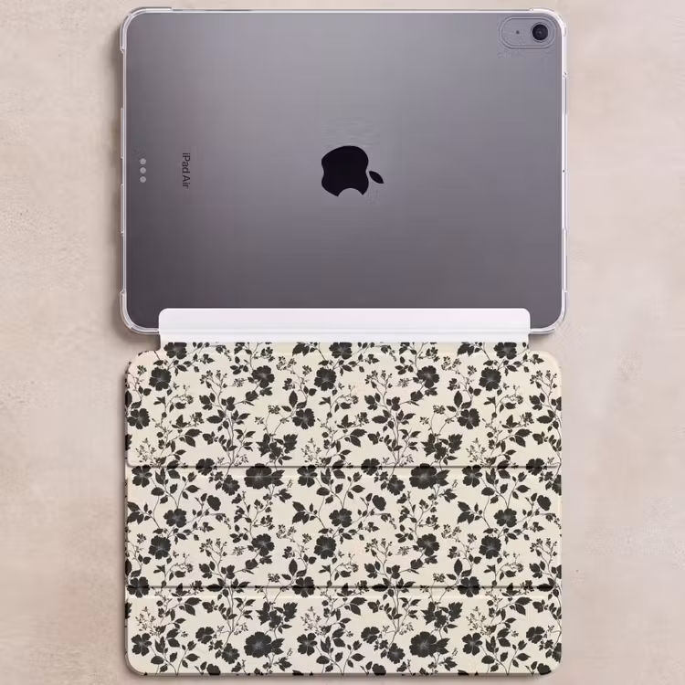iPad hoes - Bloemen - Dessin - Zwart — 6