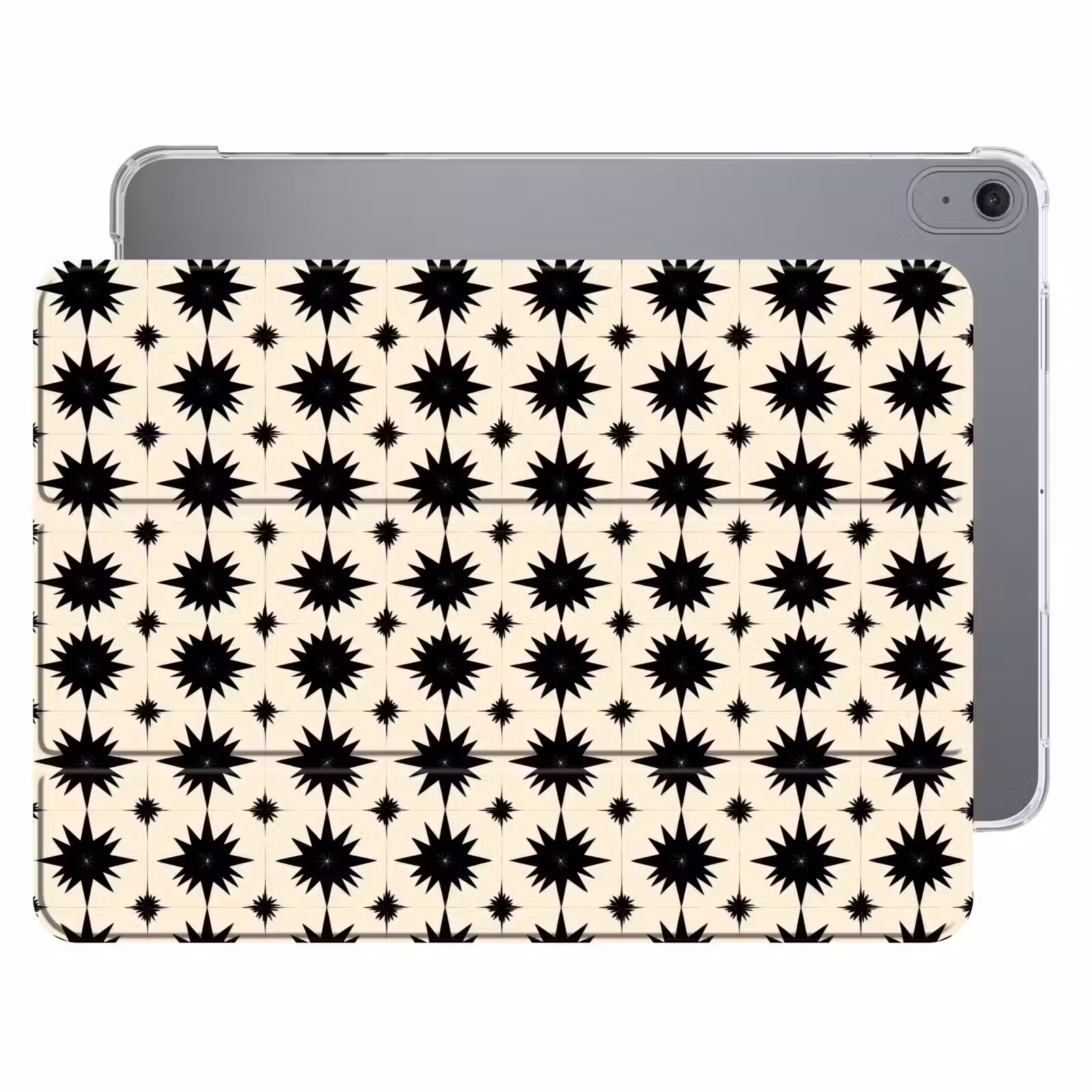 iPad hoes - Stervormen - Geometrisch - Zwart — 1