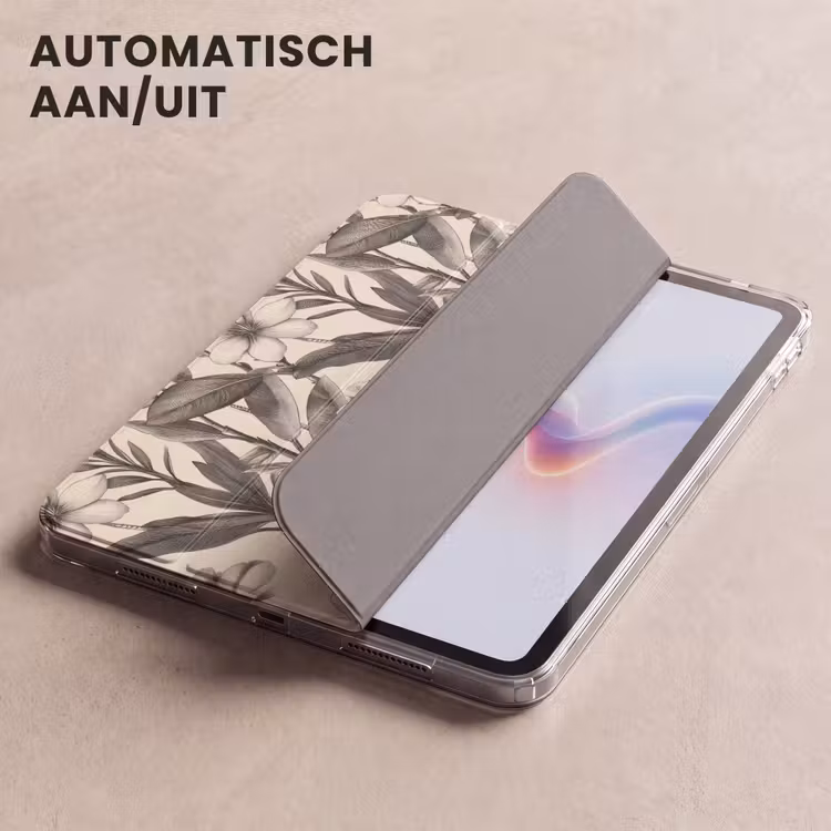 iPad hoes - Klassiek - Botanisch - Zwart - Beige — 5