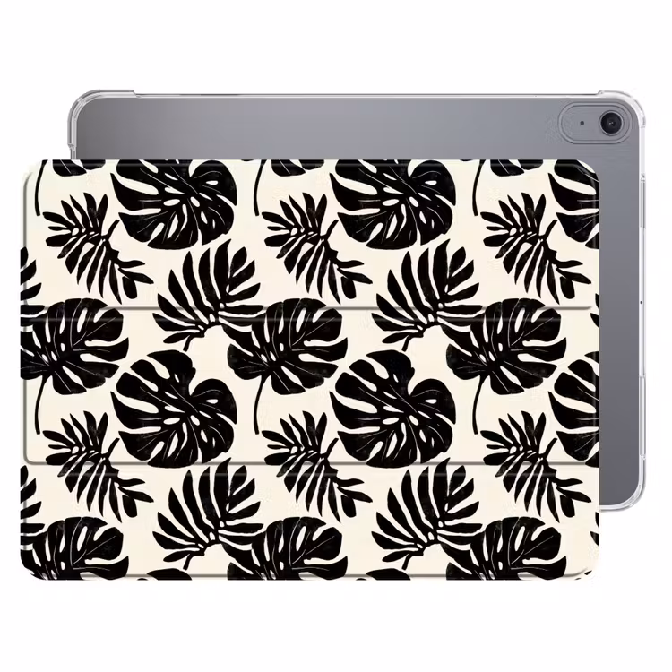 iPad hoes - Modern - Monstera - Zwart — 1