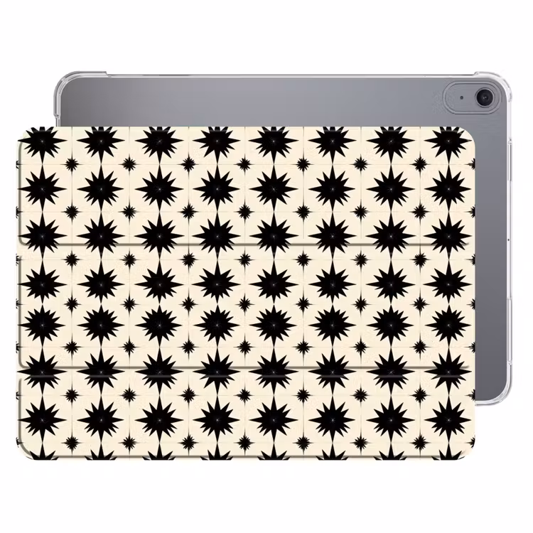 iPad hoes - Stervormen - Geometrisch - Zwart — 1