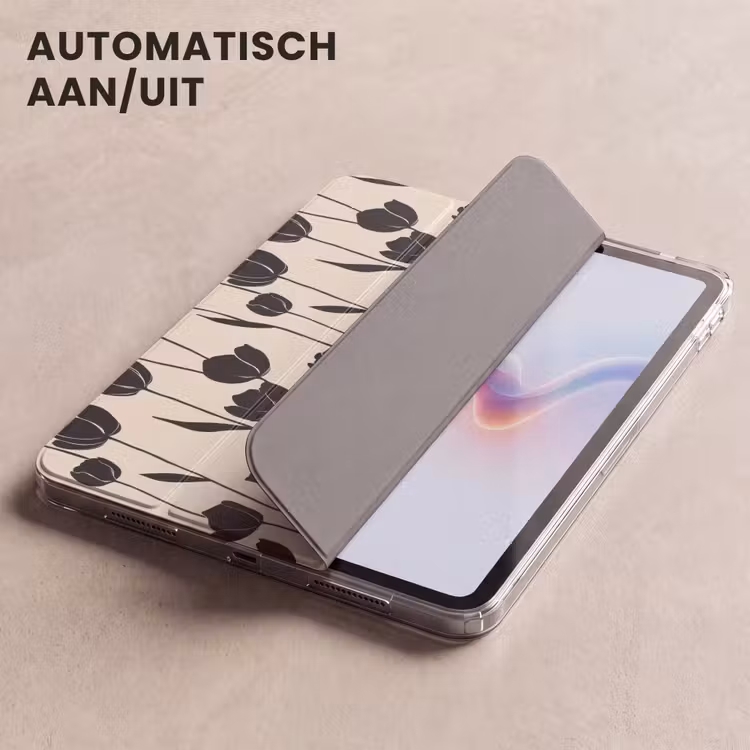 iPad hoes - Tulpen - Patroon - Zwart — 5