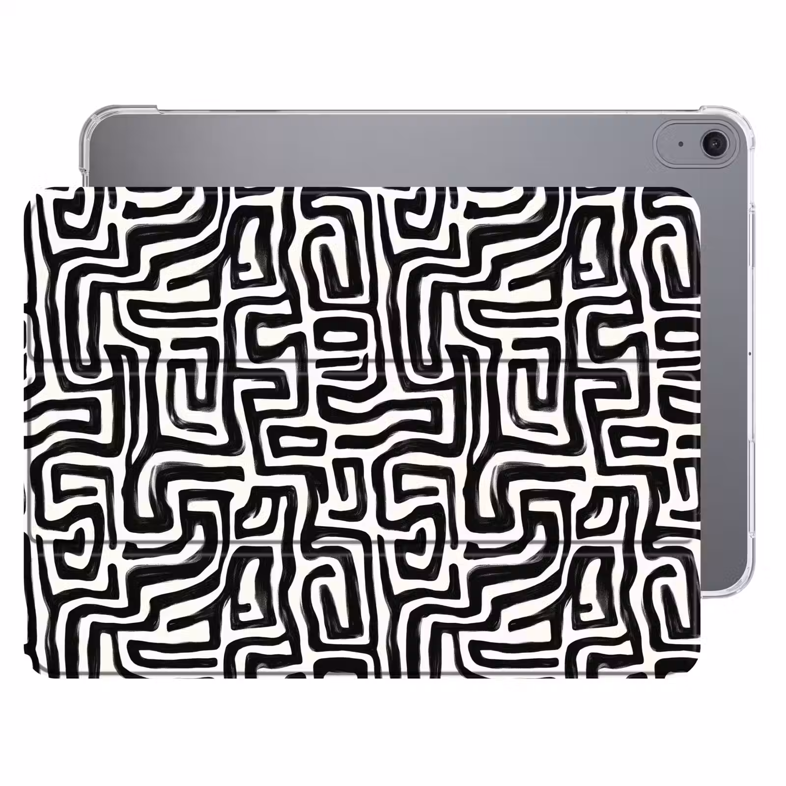 iPad hoes - Grafisch - Lijnen - Zwart - Wit — 1