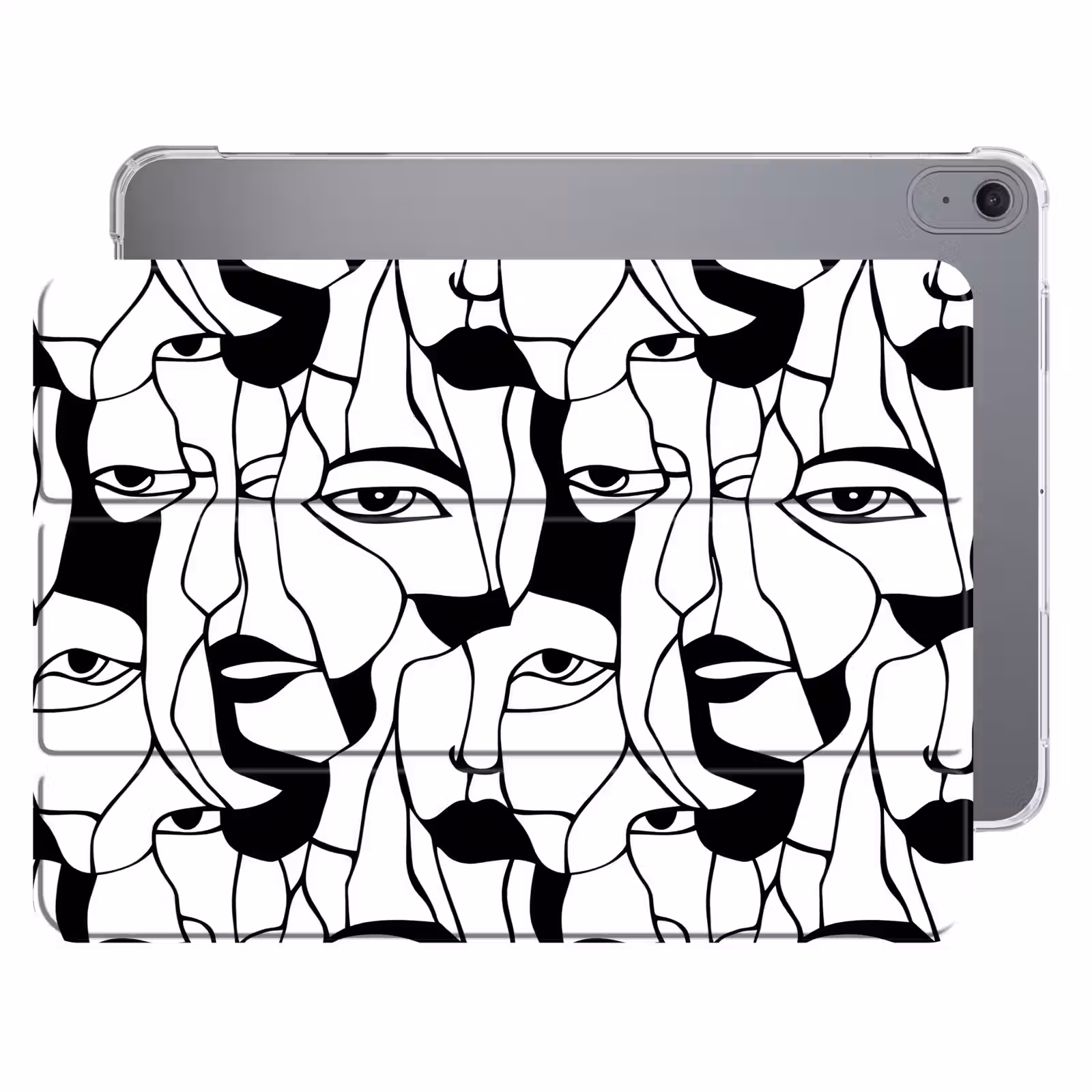 iPad hoes - Lijnen - Gezichten - Zwart - Wit — 1